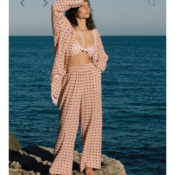 Charlie Holiday Maple Geometric Print Button Front Long Sleeve Oversized Shirt - Picture 15 of 15